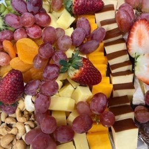 Cheese and fruit platters